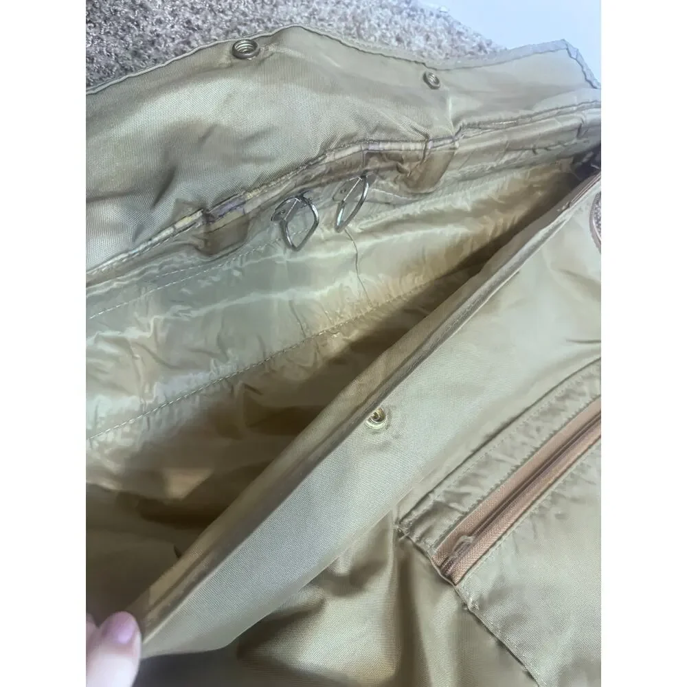 Vintage Hartmann luggage garment bag Hanging Travel tweed & brown leather